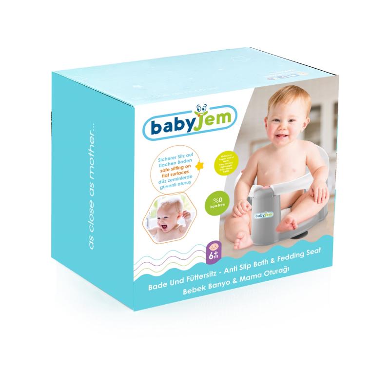 Babyjem%20Önden%20Açılır%20Banyo&Mama%20Oturağı%20Gri