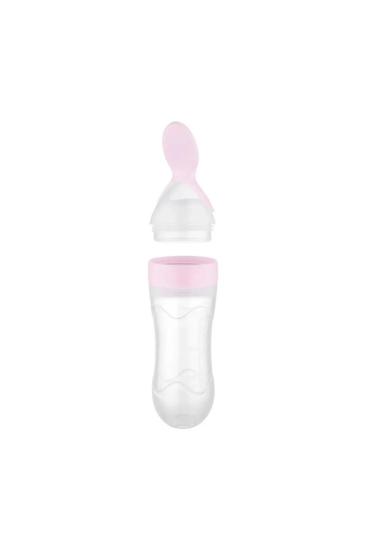  Babyjem Sıkmalı Kaşık Pembe 90 Ml - Özel Koruyucu Kapaklı