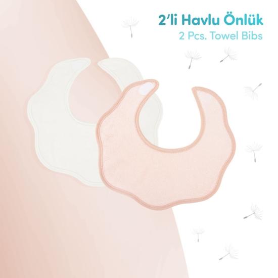 Sevi Bebe 2’li Havlu Önlük Pembe