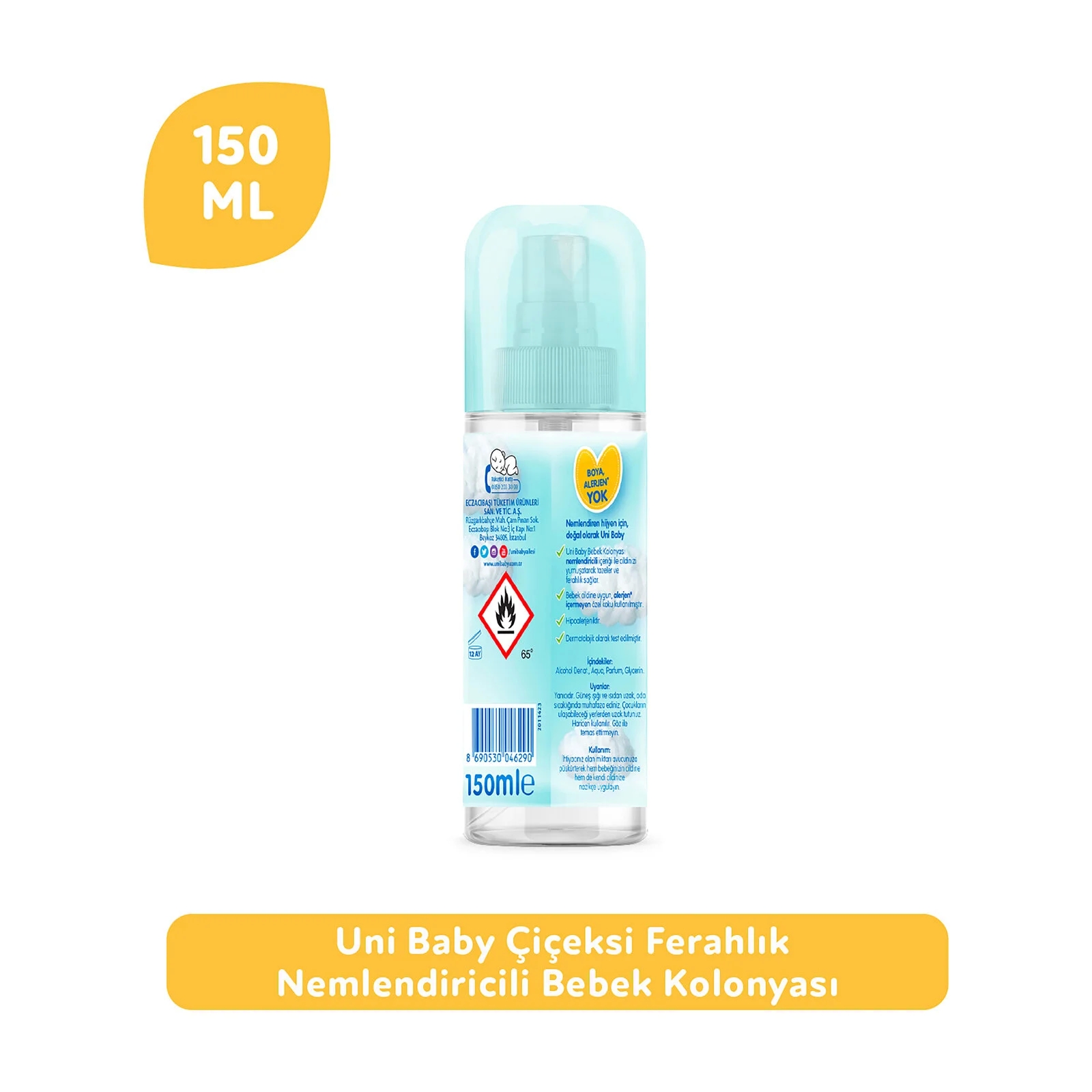 Bebek%20Kolonyası%20Çiçeksi%20Ferahlık%20150%20Ml%20Sprey%20%20